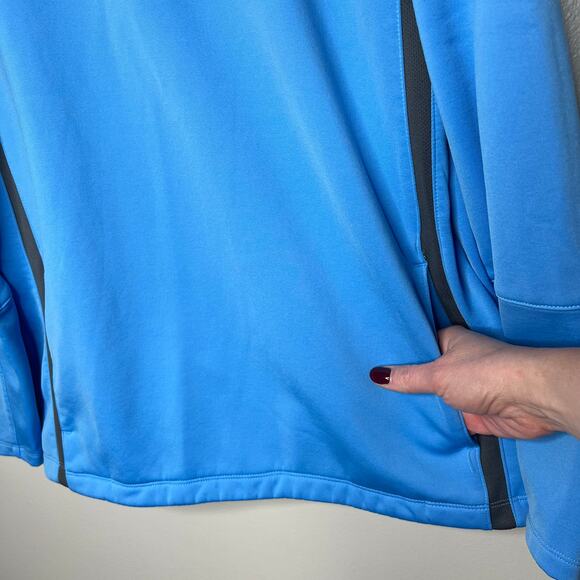 Nike Golf 1/4 Zip Pullover Fleece Mock Neck Therma Fit Blue Men's Size Medium - Picture 4 of 11
